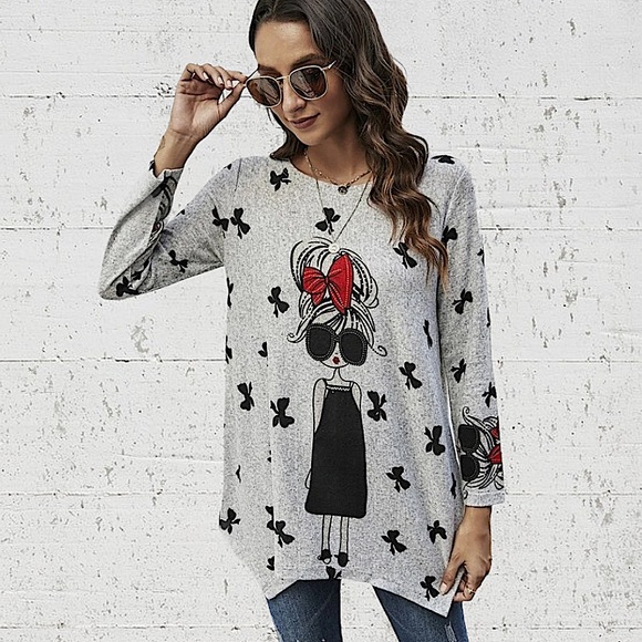 Graphic Long Sweater - Picture 4 of 8